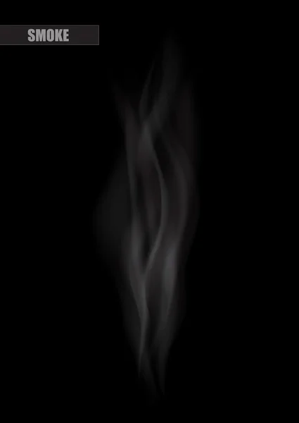 Дым на черном фоне — стоковый вектор