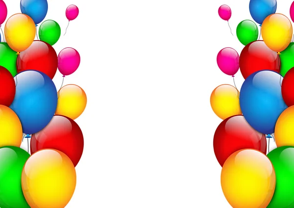 Fondo de cumpleaños con globos de color — Archivo Imágenes Vectoriales