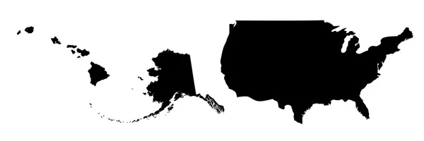 Estados unidos de América mapa — Archivo Imágenes Vectoriales