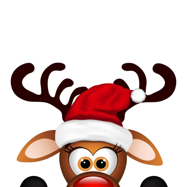 Funny Christmas Reindeer — Stock Vector