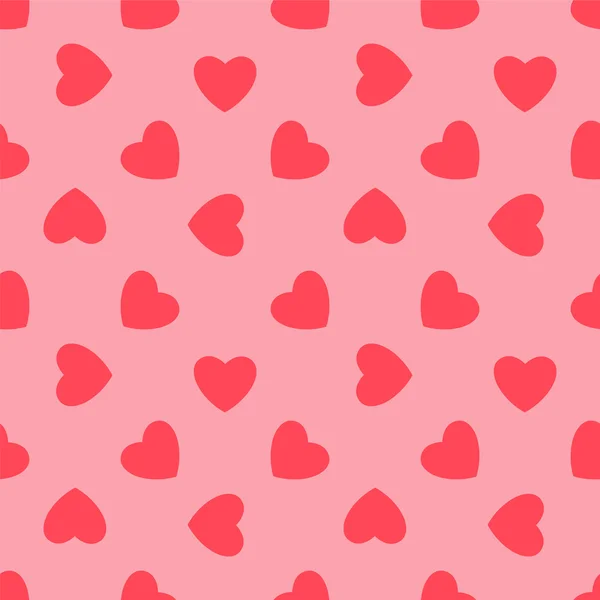Dia dos Namorados. Corações cor-de-rosa - padrão contínuo . — Vetor de Stock