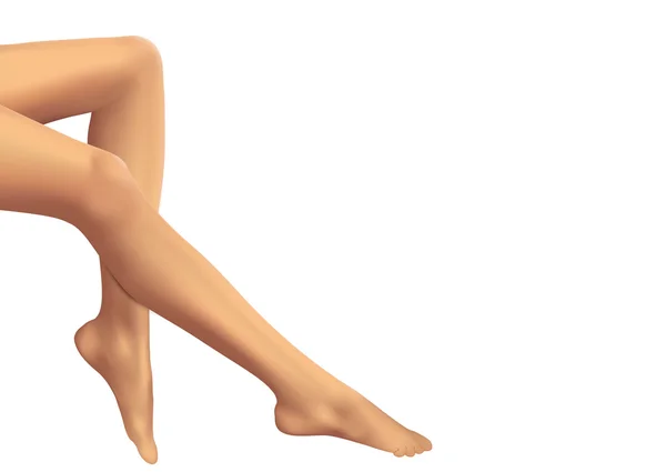 Sexy femme jambes sur fond blanc . — Image vectorielle