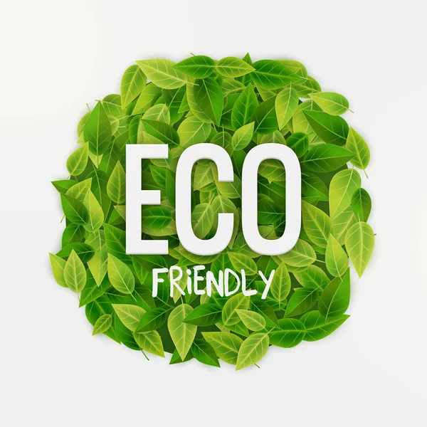 Eco friendly round banner — Stock Vector