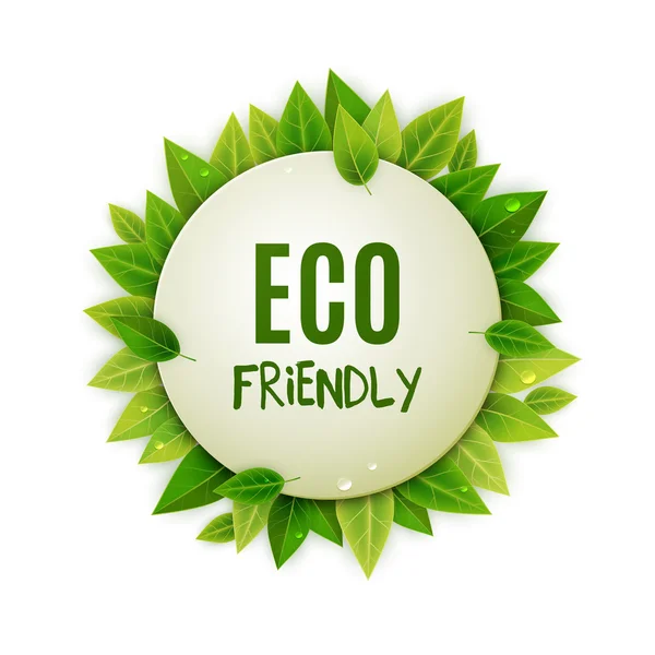 Eco friendly kolo nápis — Stockový vektor