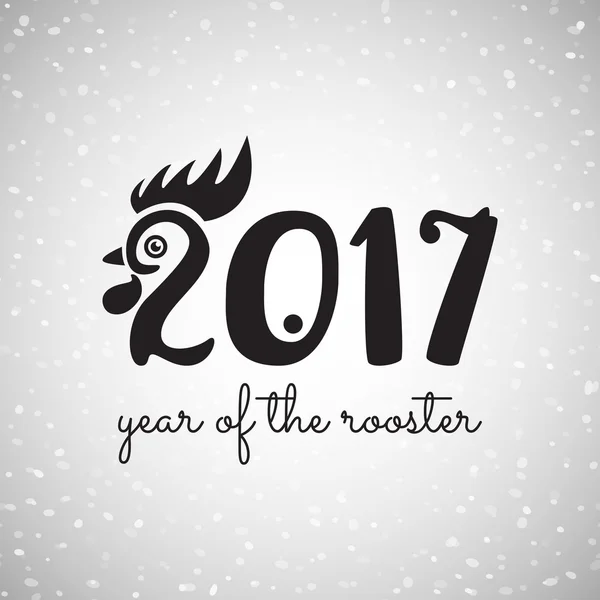 Año Nuevo Chino 2017, linda postal — Vector de stock