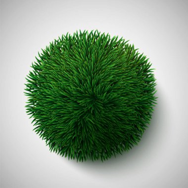 Noel ağacı balo şeklinde dallanır, gerçekçi yeni yıl dekorasyonu, vektör illüstrasyonu