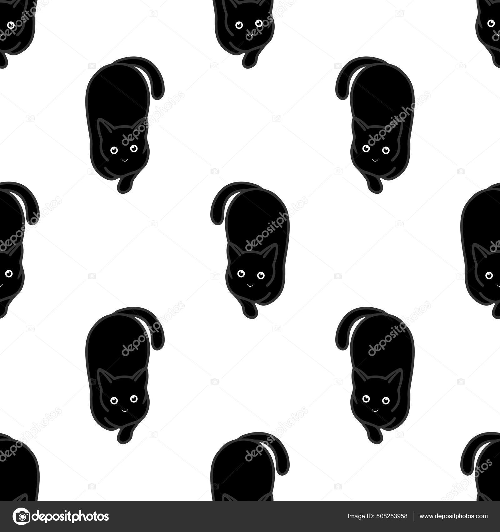 Patrón Sin Costuras Con Lindos Gatos Negros Textura Para Fondos vector, gráfico vectorial © littlepaw imagen #508253958 Patrón Sin Costuras Con Lindos Gatos Negros Textura Para Fondos vector, gráfico vectorial © littlepaw imagen #508253958