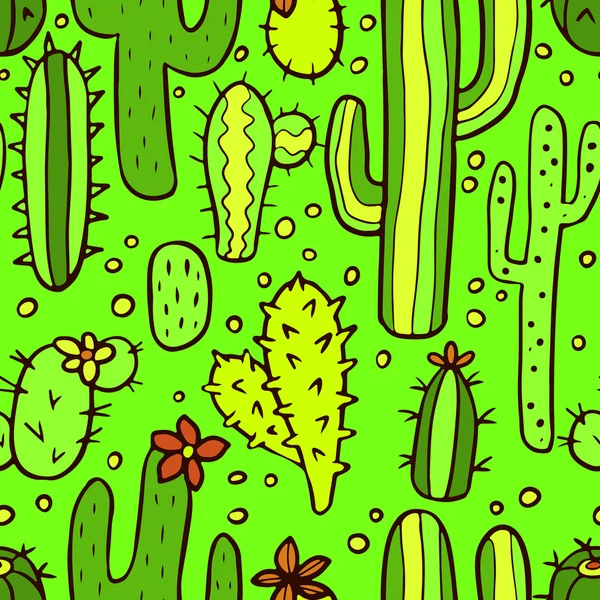 Modèle sans couture avec cactus — Image vectorielle