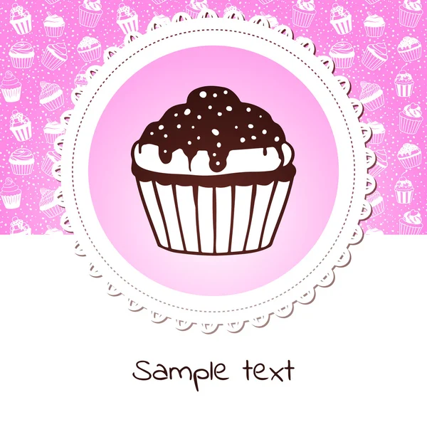 Édes cupcake — Stock Vector