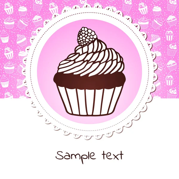 Édes cupcake — Stock Vector