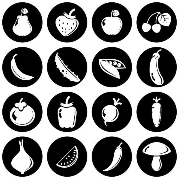 Vegetable icons — Stock Vector