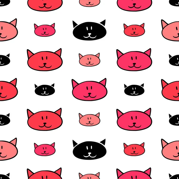 Caras de gato . — Vector de stock