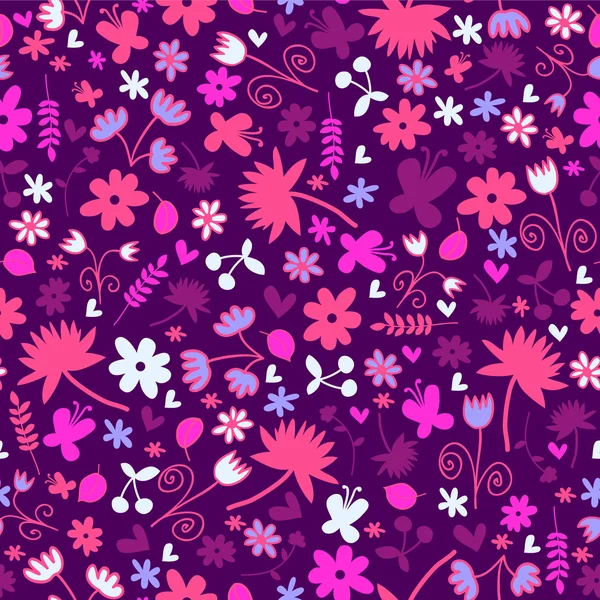 Patrón floral — Vector de stock