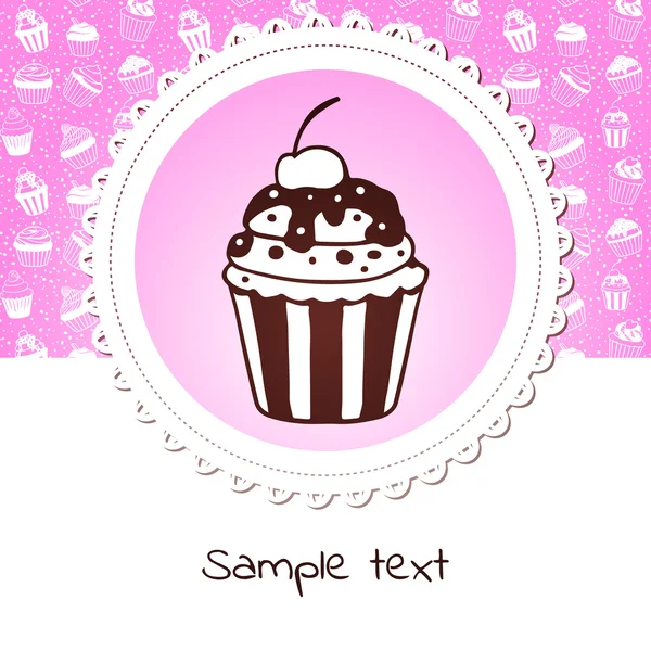 Sweet cupcake — Stock Vector