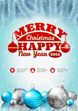 Noel baubles kartpostal