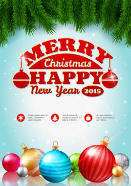 Noel baubles kartpostal