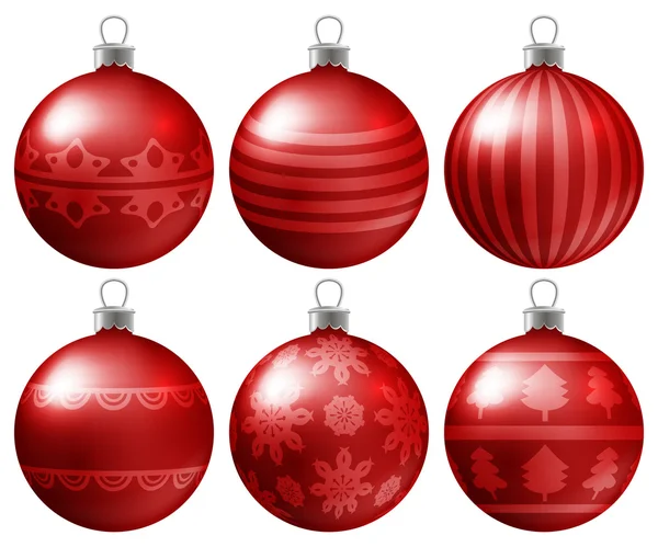 Conjunto de bolas de Navidad — Vector de stock