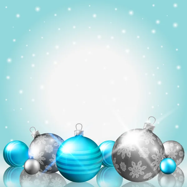 Carte postale Boules de Noël — Image vectorielle