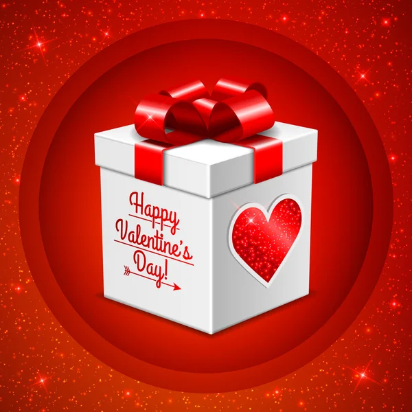 Geschenkdoos voor Valentijnsdag — Stockvector