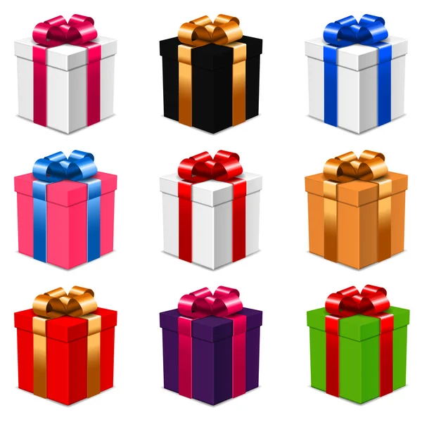 Set of gift boxes — Stock Vector
