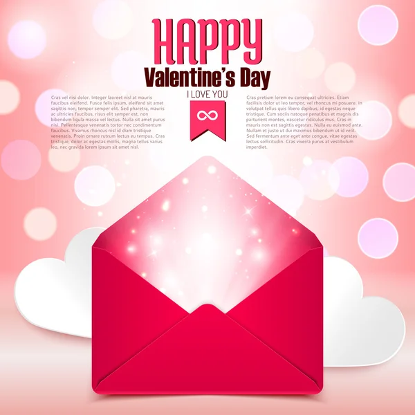 Valentine's day postcard — Stock Vector