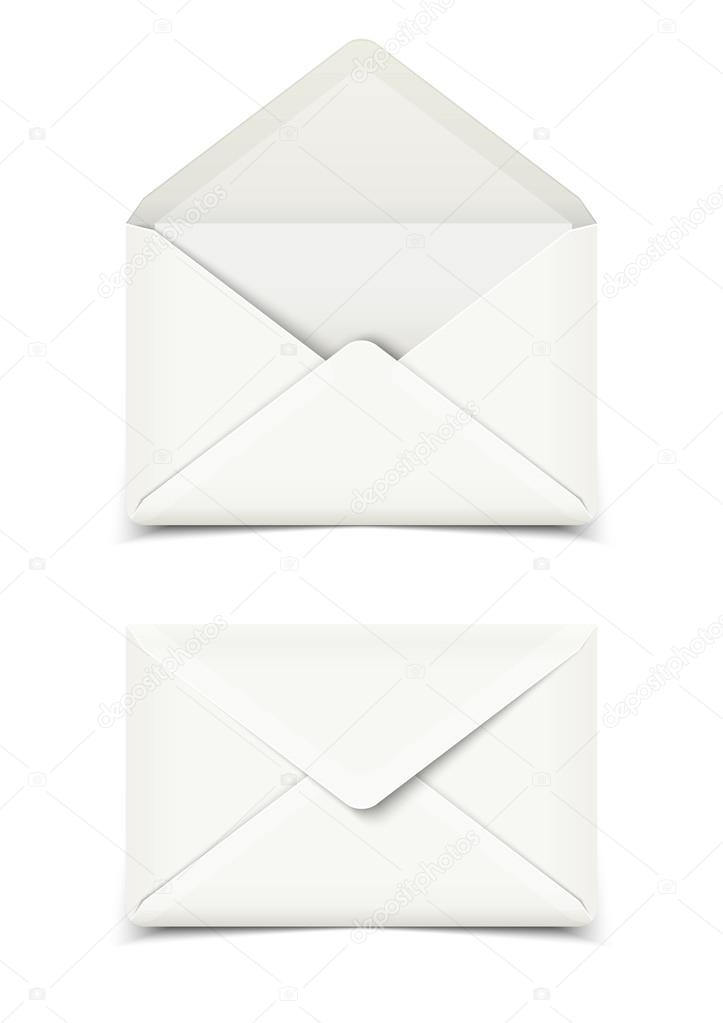 blank white  envelopes