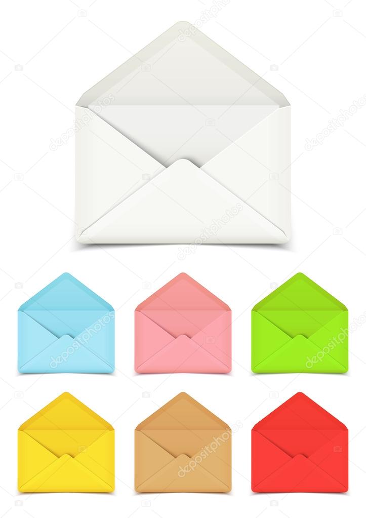 Blank open  envelopes