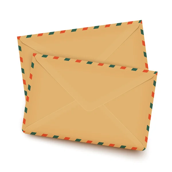 Deux enveloppes rétro — Image vectorielle