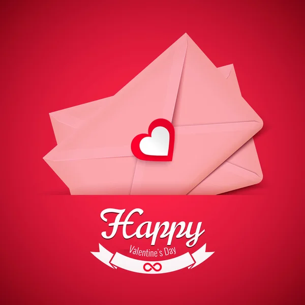 Envelope de coração Valentine — Vetor de Stock