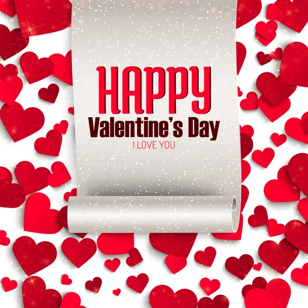 Plantilla de tarjeta de felicitación Valentine — Vector de stock
