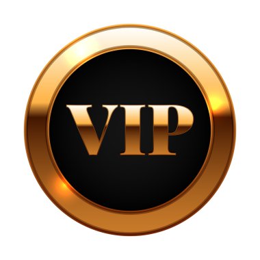 Altın ve siyah VIP etiketi