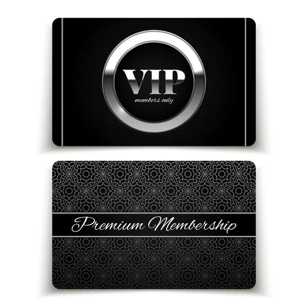 Silver VIP cards — Stock Vector