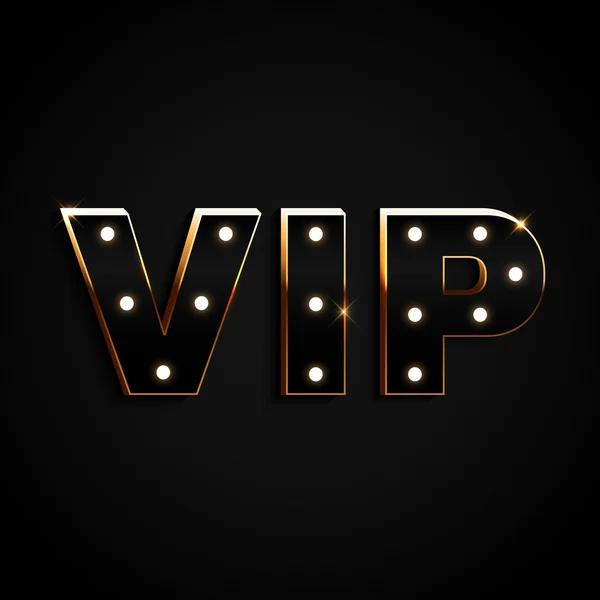 검은 배경에 Vip 텍스트 — 스톡 벡터