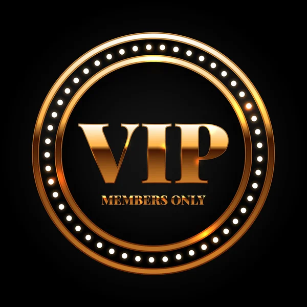 Étiquette VIP or et noir — Image vectorielle