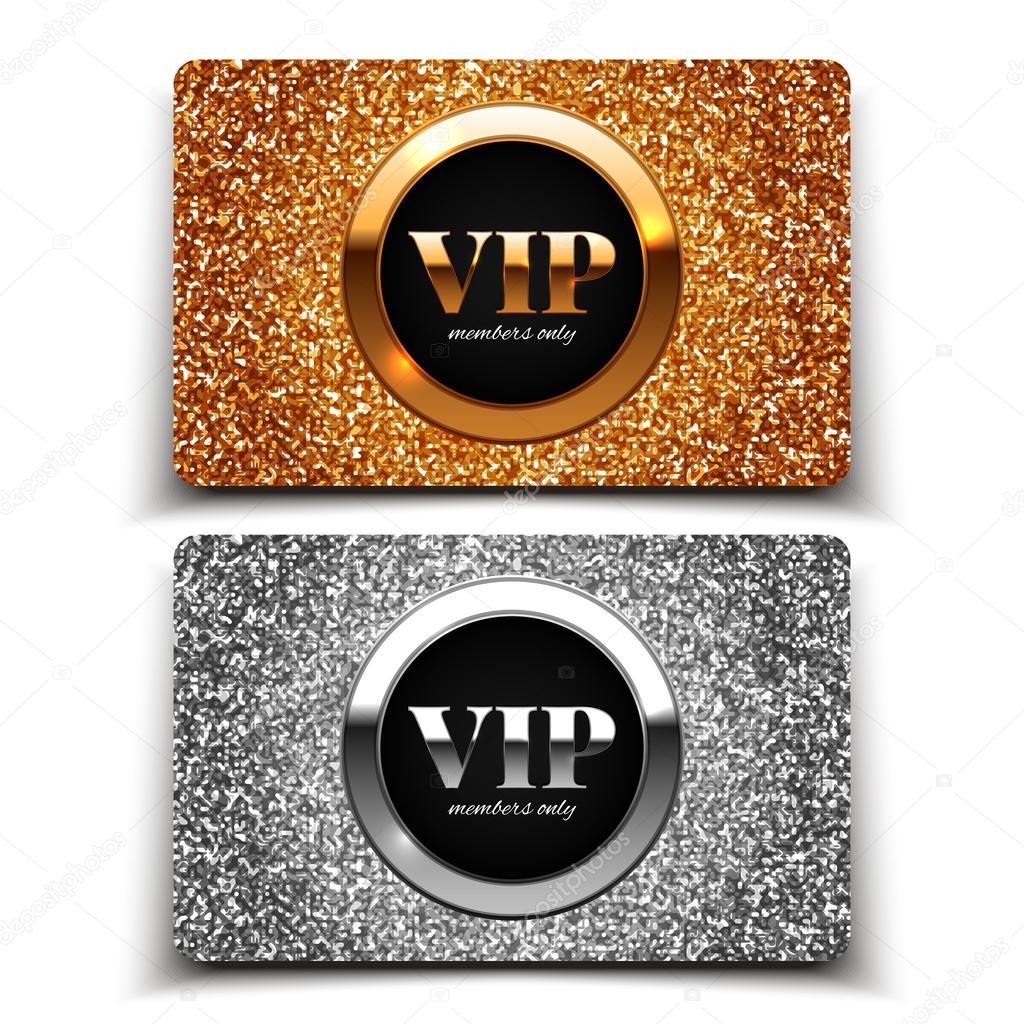 Gold and silver VIP cards