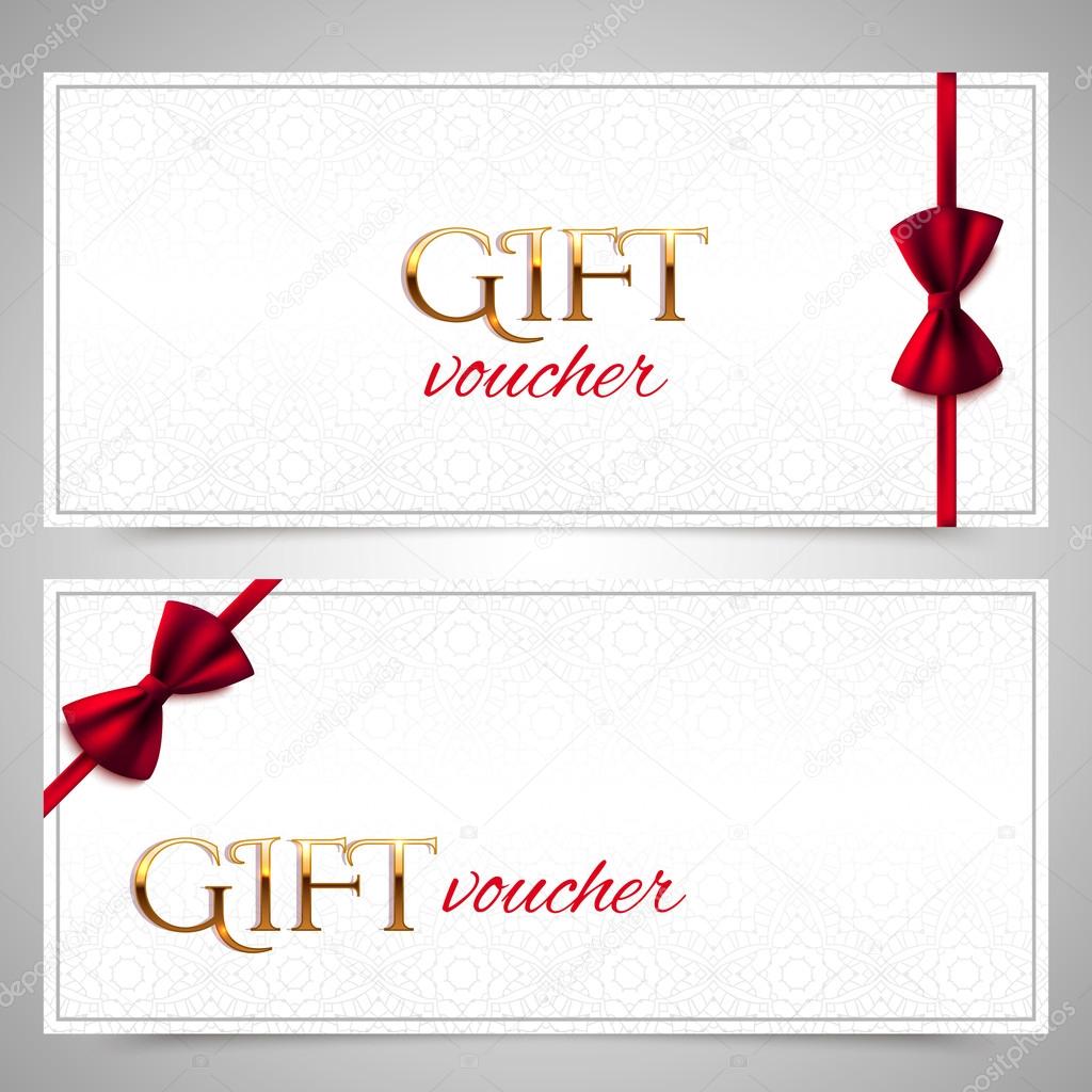 Gift vouchers with red bows
