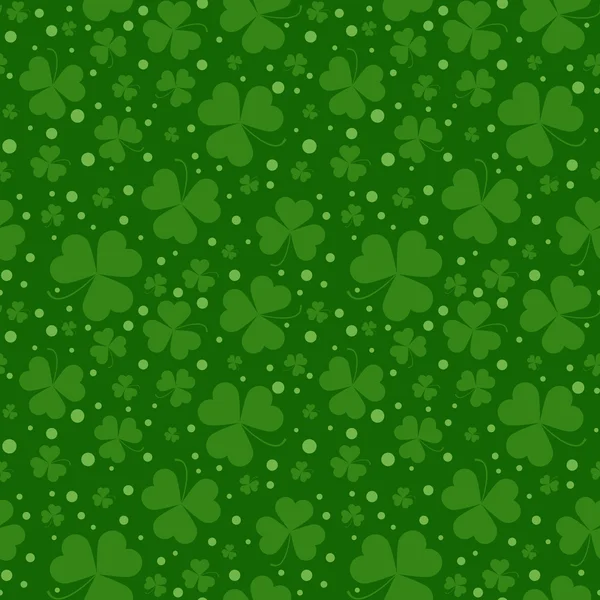 Pattern with  shamrock leaves — Stock Vector