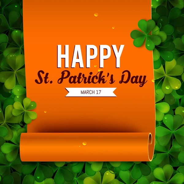 Saint Patricks Day card — Stock Vector