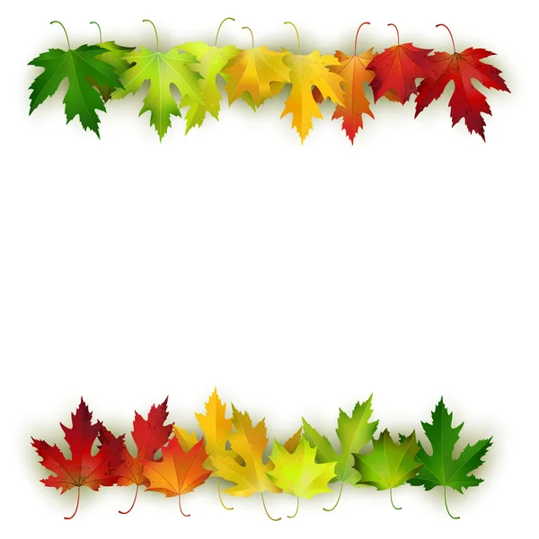 Barevné podzimní listí pozadí — Stockový vektor