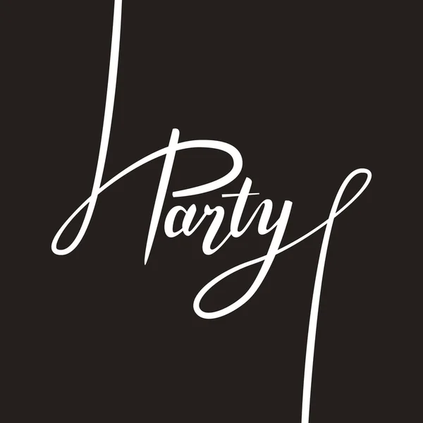 Lettrage manuscrit "Party" — Image vectorielle