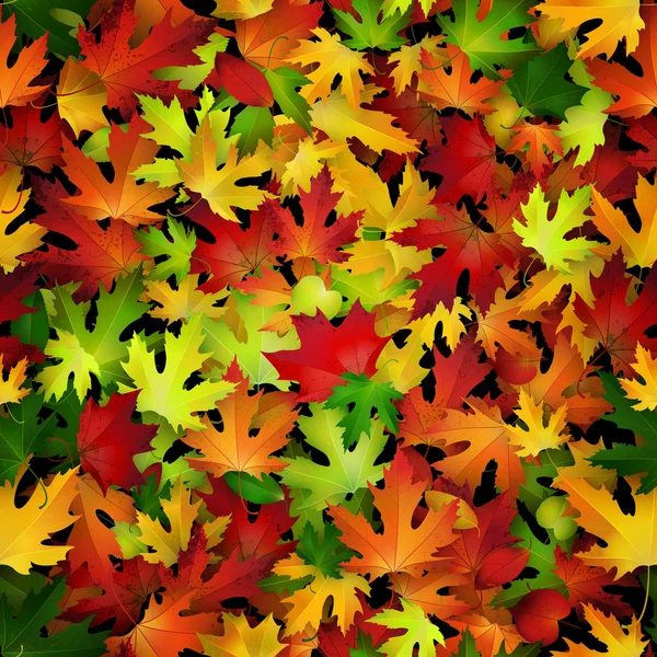 Modèle naturel avec feuilles d'automne — Image vectorielle