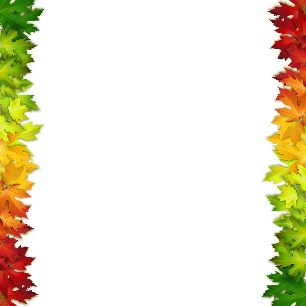 Fondo decorado con hojas de otoño — Vector de stock