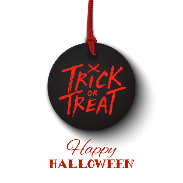 Cartão de Halloween com truque ou tratar letras — Vetor de Stock
