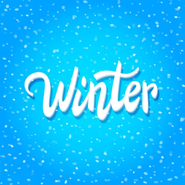 Winter handwritten text — Stock Vector