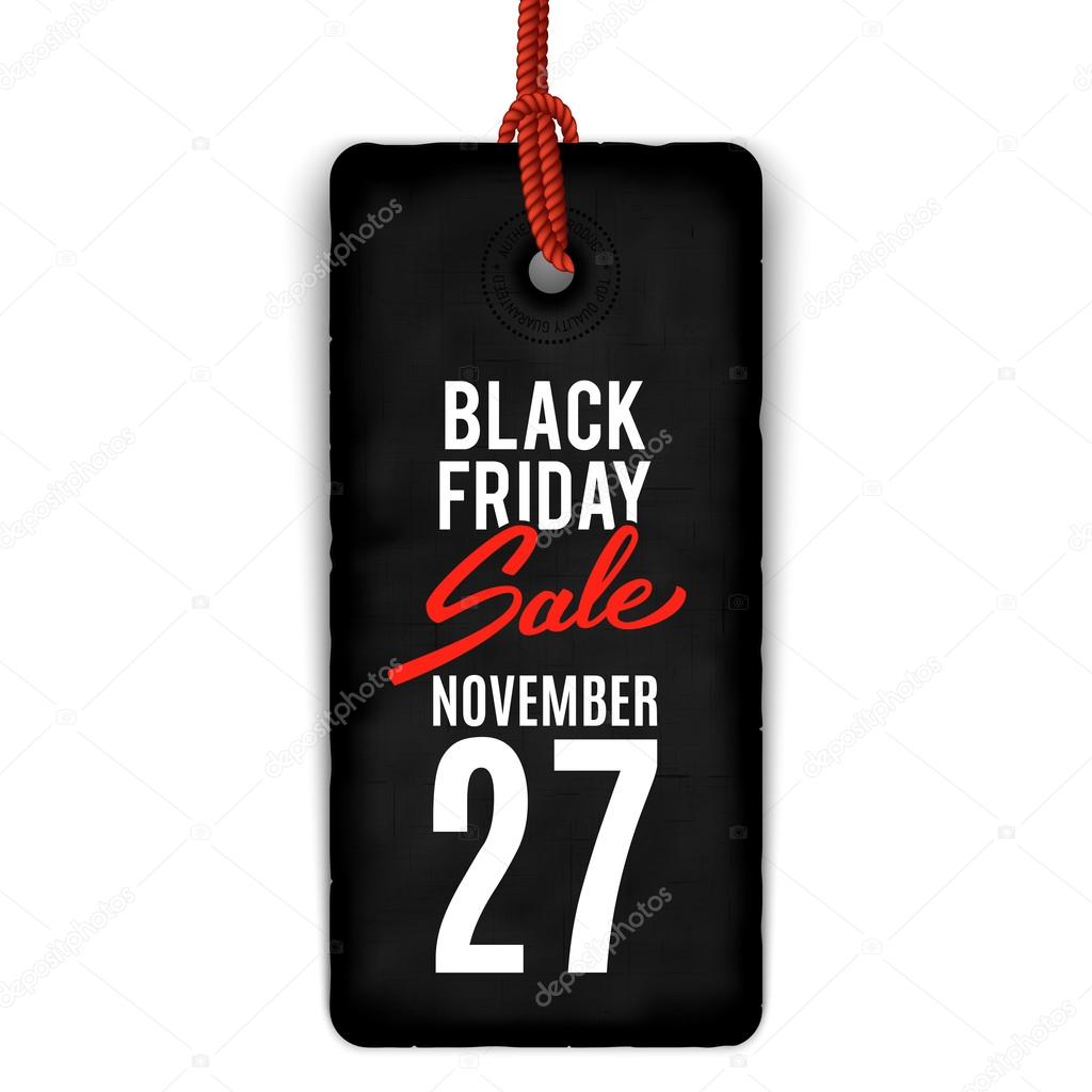 Black Friday sale realistic tag
