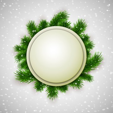 çam dalları ile boş başlık