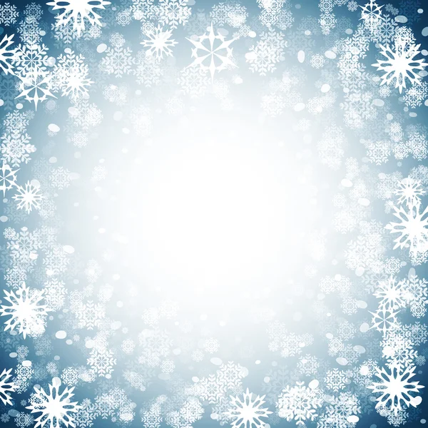 Zimní pozadí se sněhovými vločkami — Stockový vektor