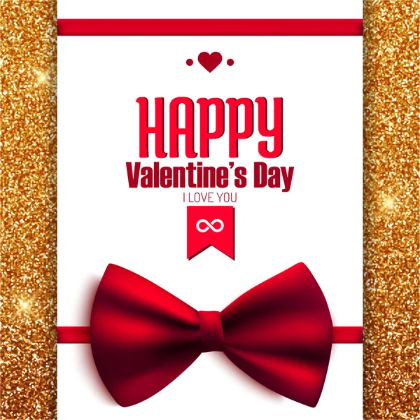 Happy Valentine's Day glitter postcard — Stock Vector