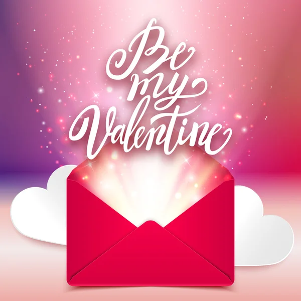 Být můj Valentýn poselství — Stockový vektor