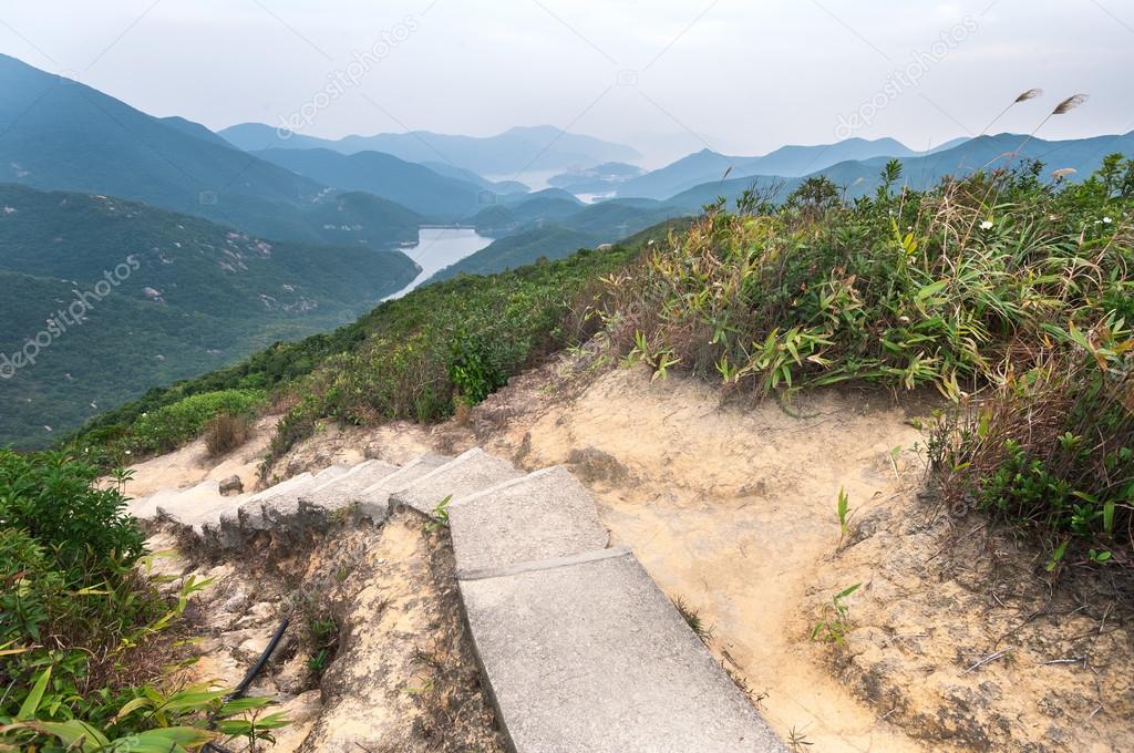 Steps leading down to Tai Tam Reservoir, Hong Kong Island